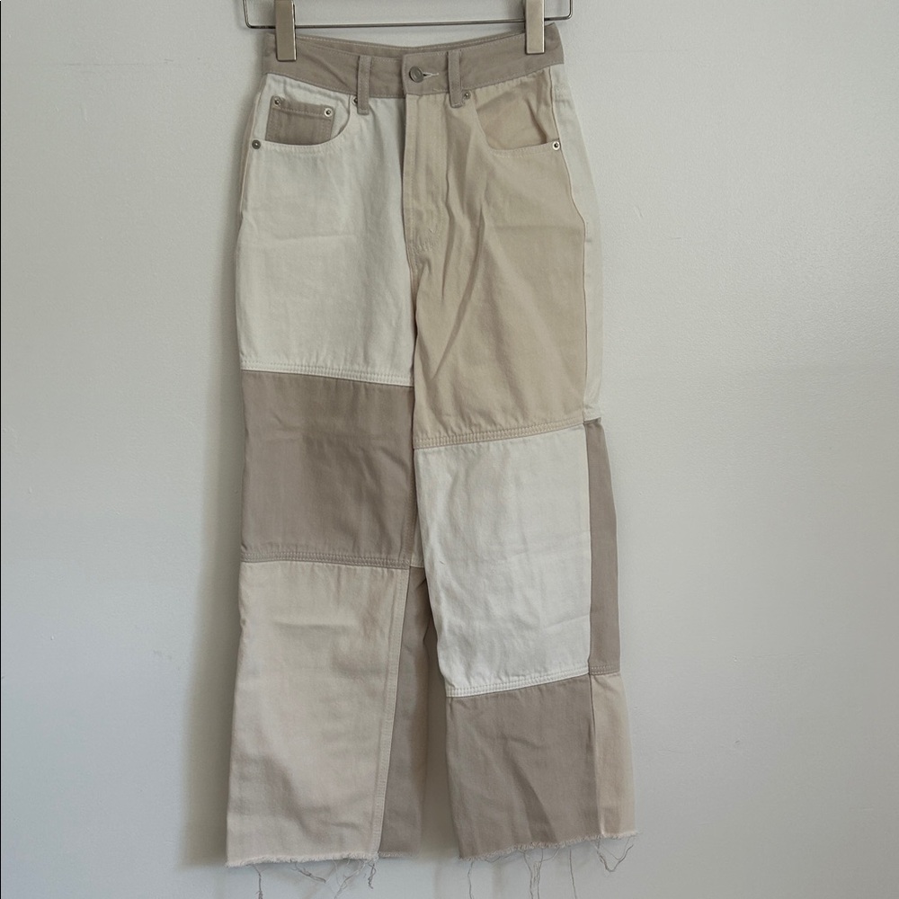 Miou Muse Colorblock Patchwork Pants - image 1